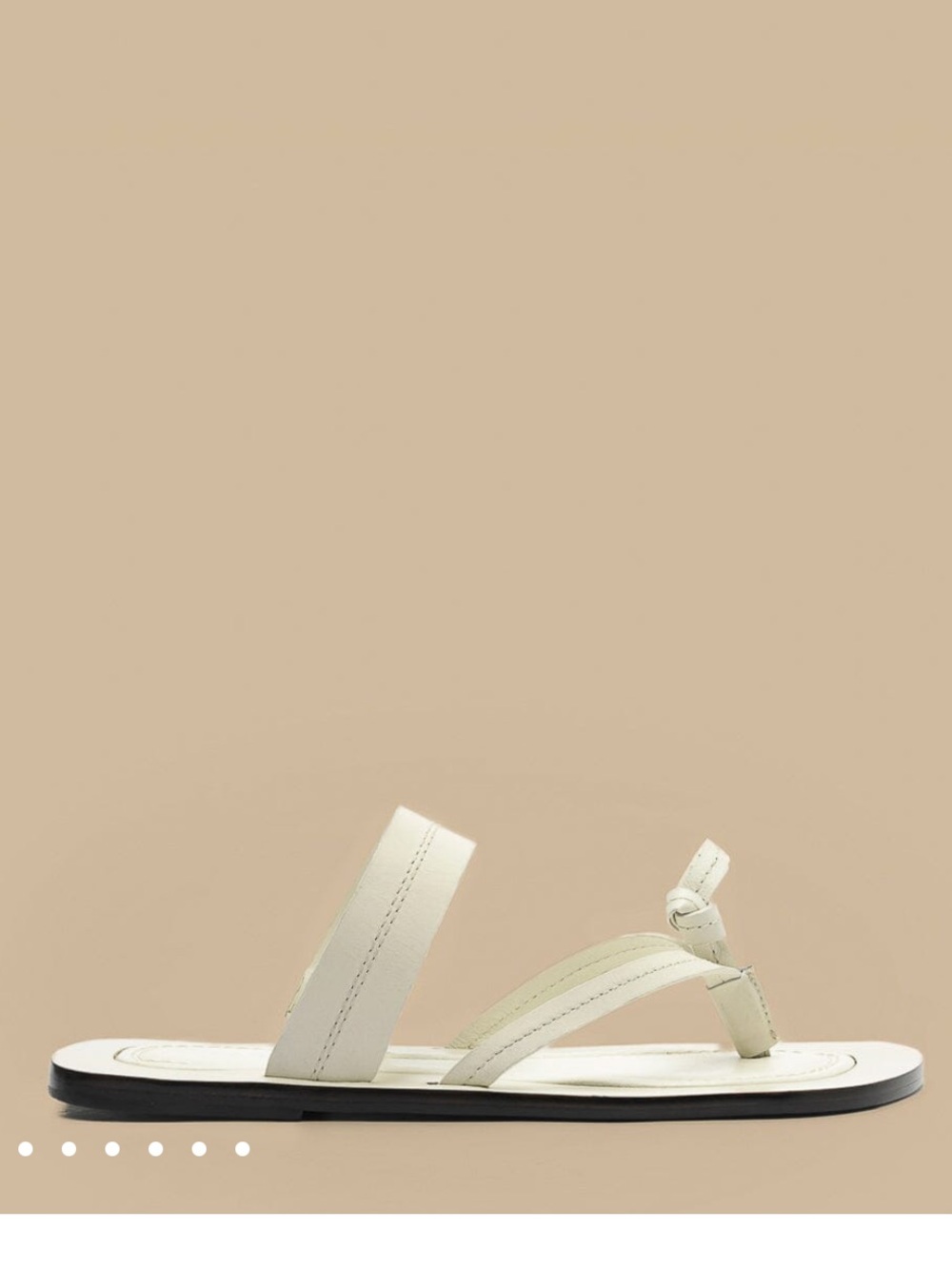 New Farm Rio Ivory Tie Flat Sandal - Minimal Women’s Slide